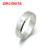 Alianza plata rodiada con circonita