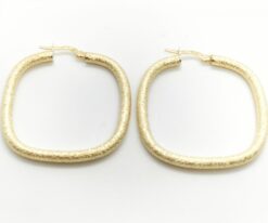 Pendientes aro cuadrado matizado