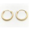 Pendientes aro matizado medida 11 x 1.50 mm, oro 18k