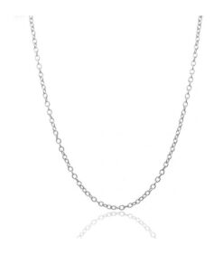 Cadena plata roló 40-60cm.