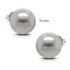 Pendiente plata perla 16 mm.