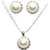 Conjunto plata con perla