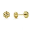 Pendientes oro clavo 4mm.