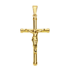 Cruz oro amarillo con cristo