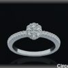 Anillo plata flor con circonitas