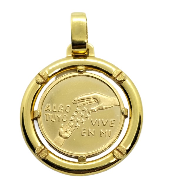 Medalla Circular del Padre, Oro 18K