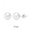 Pendiente plata perla 10mm.