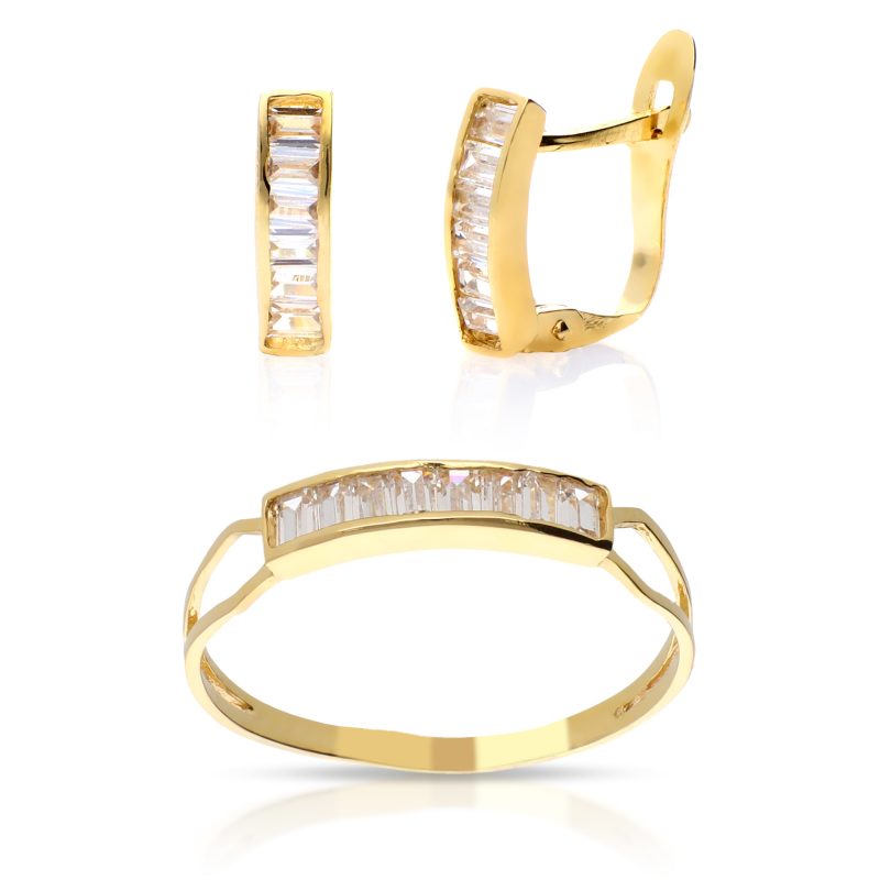 Conjunto Comunión oro circonitas