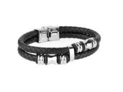 Pulsera Duward de Acero y Piel DT 3040.02