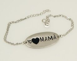 Pulsera plata de la madre