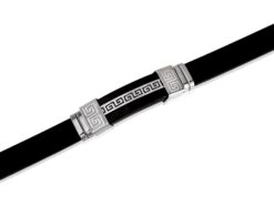 Pulsera acero y caucho