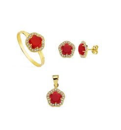 Conjunto oro de ley de 18 quilates
