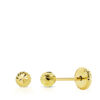 Pendientes bola tallada 3mm.