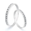 Alianza oro blanco 18 K. con circonitas