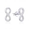 Pendientes plata infinito con circonita