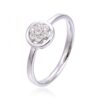 Anillo plata flor de circonitas