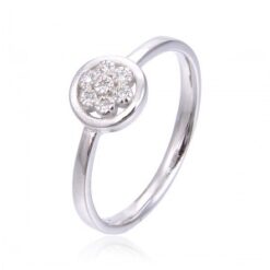 Anillo plata flor de circonitas