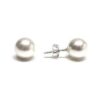 Pendientes plata perla 9mm.