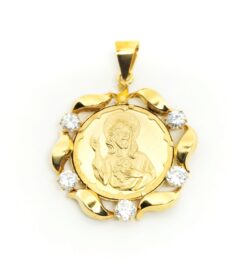 Medalla oro corazón de Jesús
