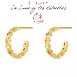 Pendientes plata chapada estrellas
