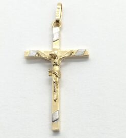 Cruz oro bicolor cristo