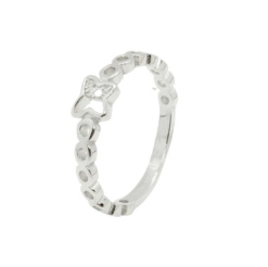 Anillo plata mariposa piedras