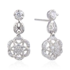 Pendientes plata largos piedras