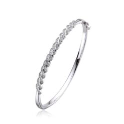 Pulsera-brazalete plata con circonitas
