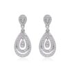 Pendientes mujer plata con circonitas
