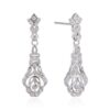 Pendientes plata largos con circonitas