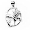 Colgante plata tulipán circonitas