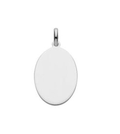 Chapa plata lisa ovalada