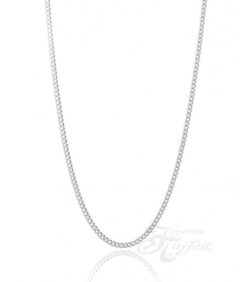 Cadena plata hombre barbada