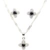 Conjunto plata piedra azul