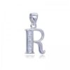 Colgante plata letra R