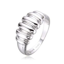 Anillo plata 1º ley liso rodiado