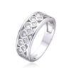 Anillo plata rodiada con circonitas