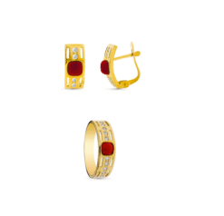 Juego oro Coral fino