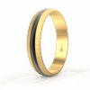 Alianza oro 18 k. con rodio negro