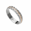 Alianza plata bicolor facetada