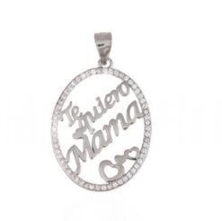 Colgante plata mamá con piedras