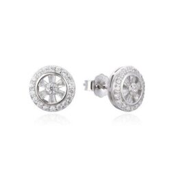 Pendientes plata presión circonitas