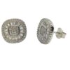 Pendientes plata rodiada multipìedra