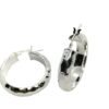 Pendientes aro plata facetados