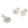Conjunto plata rodiada margaritas