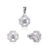 Conjunto plata mujer con circonitas