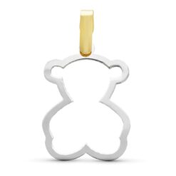 Colgante oso oro blanco