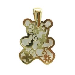 Colgante oro 18 k. oso con nácar
