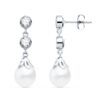 Pendientes oro blanco novia