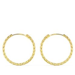 Pendientes oro mujer aro girado 18k.